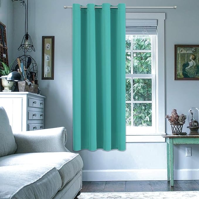 ChrisDowa Blackout Door Curtains for Doorway Privacy, Grommet Closet Curtains for Bedroom Closet Door, Thermal Insulated Temporary Doorway Cover Room Divider Drapes (1 Panel, Dark Grey, 34 x 80 Inch)