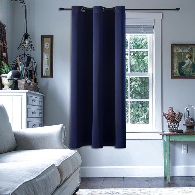 ChrisDowa Blackout Door Curtains for Doorway Privacy, Grommet Closet Curtains for Bedroom Closet Door, Thermal Insulated Temporary Doorway Cover Room Divider Drapes (1 Panel, Dark Grey, 34 x 80 Inch)