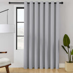 ChrisDowa Blackout Door Curtains for Doorway Privacy, Grommet Closet Curtains for Bedroom Closet Door, Thermal Insulated Temporary Doorway Cover Room Divider Drapes (1 Panel, Dark Grey, 34 x 80 Inch)