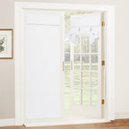 RYB HOME Blackout French Door Curtain - Privacy Thermal Insulated Window Shades for Patio Kitchen Front Entry Back Door Glass Window, Self Adhesive No Drill, 1 Panel, 26" W x 69" L, Black