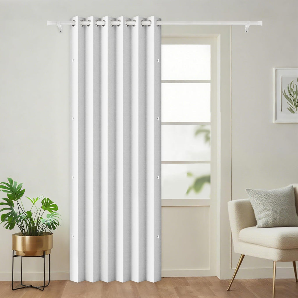 100% Blackout Privacy Door Curtain for Doorway, Magnetic Door Curtain for Closet & Hallway, 1 Panel, W45 x L80, Gray