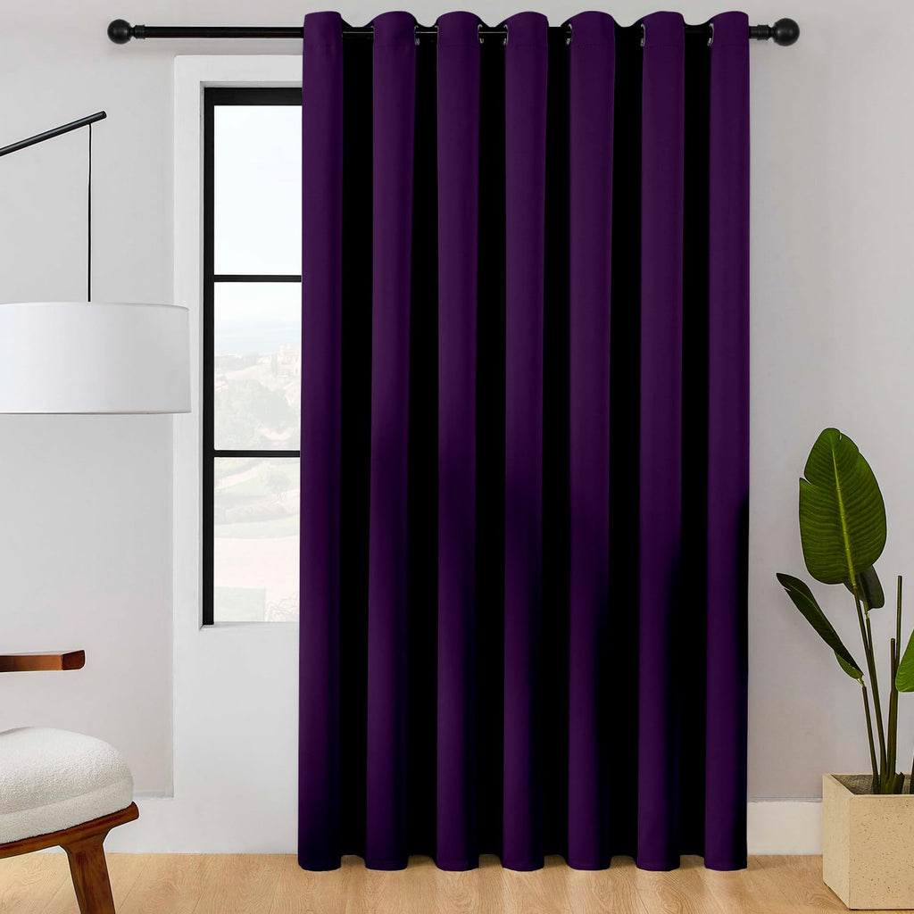 ChrisDowa Blackout Door Curtains for Doorway Privacy, Grommet Closet Curtains for Bedroom Closet Door, Thermal Insulated Temporary Doorway Cover Room Divider Drapes (1 Panel, Dark Grey, 34 x 80 Inch)