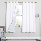 RYB HOME Dustproof Curtains for Large Window, Soundproof Thermal Insulated Blackout Curtains for Sliding Glass Door Furance Office Dorm Bedroom Living Room, Silver Grey, W62 x L95 inch, 2 Panels