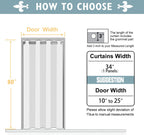 ChrisDowa Blackout Door Curtains for Doorway Privacy, Grommet Closet Curtains for Bedroom Closet Door, Thermal Insulated Temporary Doorway Cover Room Divider Drapes (1 Panel, Dark Grey, 34 x 80 Inch)
