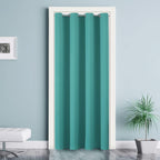 ChrisDowa Blackout Door Curtains for Doorway Privacy, Grommet Closet Curtains for Bedroom Closet Door, Thermal Insulated Temporary Doorway Cover Room Divider Drapes (1 Panel, Dark Grey, 34 x 80 Inch)