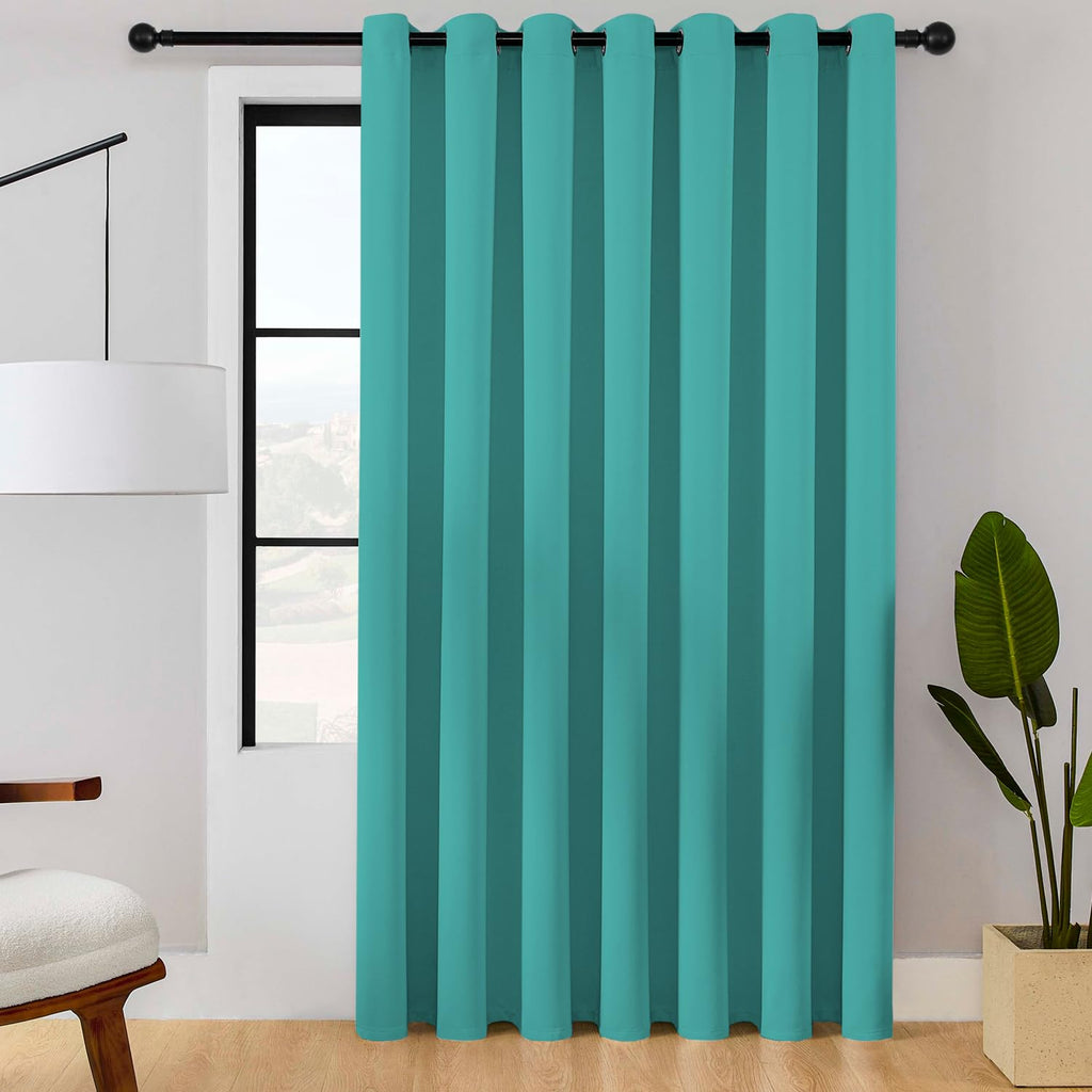 ChrisDowa Blackout Door Curtains for Doorway Privacy, Grommet Closet Curtains for Bedroom Closet Door, Thermal Insulated Temporary Doorway Cover Room Divider Drapes (1 Panel, Dark Grey, 34 x 80 Inch)
