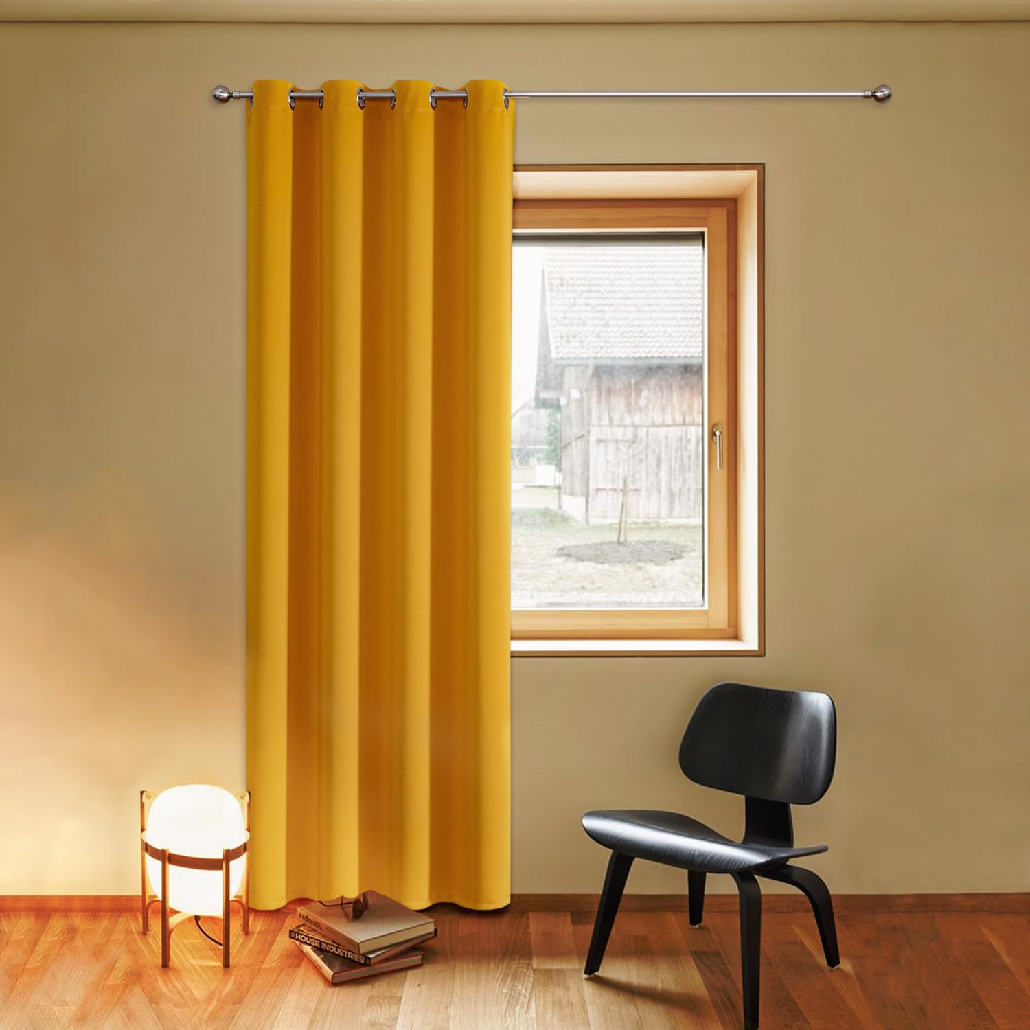 ChrisDowa Blackout Door Curtains for Doorway Privacy, Grommet Closet Curtains for Bedroom Closet Door, Thermal Insulated Temporary Doorway Cover Room Divider Drapes (1 Panel, Dark Grey, 34 x 80 Inch)