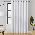 ChrisDowa Blackout Door Curtains for Doorway Privacy, Grommet Closet Curtains for Bedroom Closet Door, Thermal Insulated Temporary Doorway Cover Room Divider Drapes (1 Panel, Dark Grey, 34 x 80 Inch)