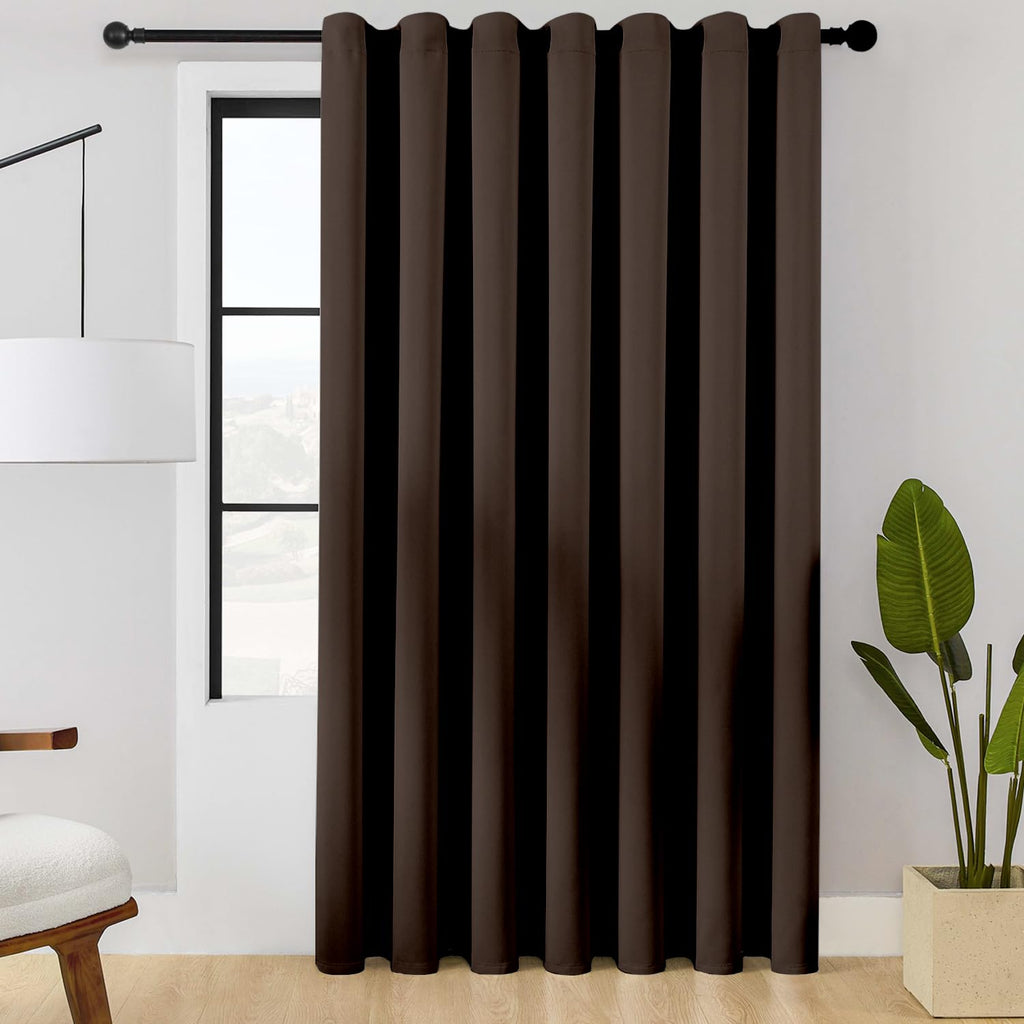 ChrisDowa Blackout Door Curtains for Doorway Privacy, Grommet Closet Curtains for Bedroom Closet Door, Thermal Insulated Temporary Doorway Cover Room Divider Drapes (1 Panel, Dark Grey, 34 x 80 Inch)