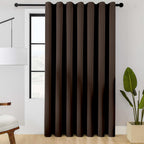 ChrisDowa Blackout Door Curtains for Doorway Privacy, Grommet Closet Curtains for Bedroom Closet Door, Thermal Insulated Temporary Doorway Cover Room Divider Drapes (1 Panel, Dark Grey, 34 x 80 Inch)