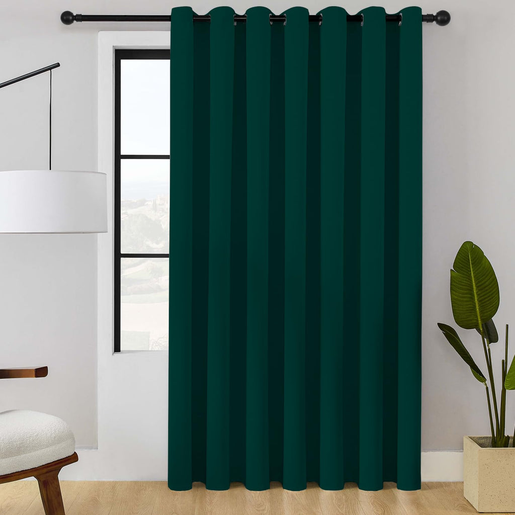 ChrisDowa Blackout Door Curtains for Doorway Privacy, Grommet Closet Curtains for Bedroom Closet Door, Thermal Insulated Temporary Doorway Cover Room Divider Drapes (1 Panel, Dark Grey, 34 x 80 Inch)