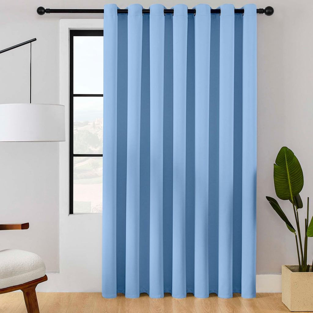 ChrisDowa Blackout Door Curtains for Doorway Privacy, Grommet Closet Curtains for Bedroom Closet Door, Thermal Insulated Temporary Doorway Cover Room Divider Drapes (1 Panel, Dark Grey, 34 x 80 Inch)