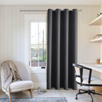 ChrisDowa Blackout Door Curtains for Doorway Privacy, Grommet Closet Curtains for Bedroom Closet Door, Thermal Insulated Temporary Doorway Cover Room Divider Drapes (1 Panel, Dark Grey, 34 x 80 Inch)