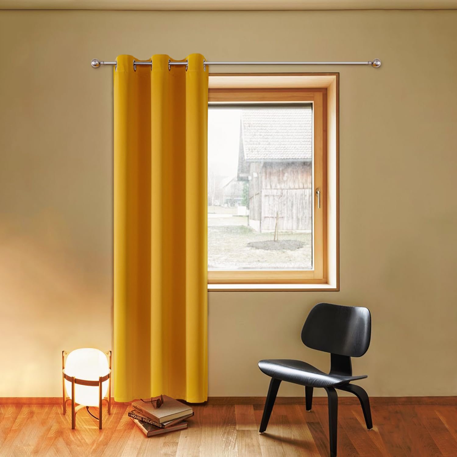 ChrisDowa Blackout Door Curtains for Doorway Privacy, Grommet Closet Curtains for Bedroom Closet Door, Thermal Insulated Temporary Doorway Cover Room Divider Drapes (1 Panel, Dark Grey, 34 x 80 Inch)