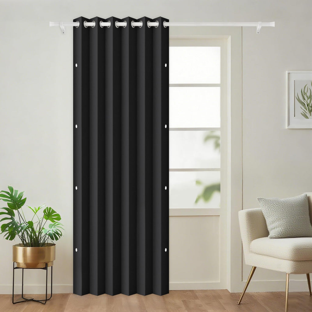 100% Blackout Privacy Door Curtain for Doorway, Magnetic Door Curtain for Closet & Hallway, 1 Panel, W45 x L80, Gray