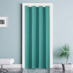 ChrisDowa Blackout Door Curtains for Doorway Privacy, Grommet Closet Curtains for Bedroom Closet Door, Thermal Insulated Temporary Doorway Cover Room Divider Drapes (1 Panel, Dark Grey, 34 x 80 Inch)