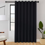 ChrisDowa Blackout Door Curtains for Doorway Privacy, Grommet Closet Curtains for Bedroom Closet Door, Thermal Insulated Temporary Doorway Cover Room Divider Drapes (1 Panel, Dark Grey, 34 x 80 Inch)