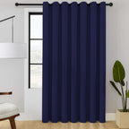 ChrisDowa Blackout Door Curtains for Doorway Privacy, Grommet Closet Curtains for Bedroom Closet Door, Thermal Insulated Temporary Doorway Cover Room Divider Drapes (1 Panel, Dark Grey, 34 x 80 Inch)