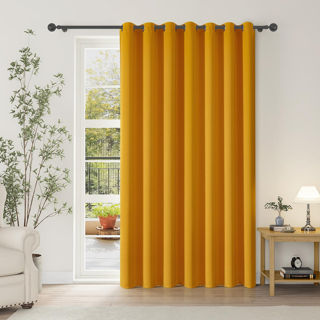 ChrisDowa Blackout Door Curtains for Doorway Privacy, Grommet Closet Curtains for Bedroom Closet Door, Thermal Insulated Temporary Doorway Cover Room Divider Drapes (1 Panel, Dark Grey, 34 x 80 Inch)