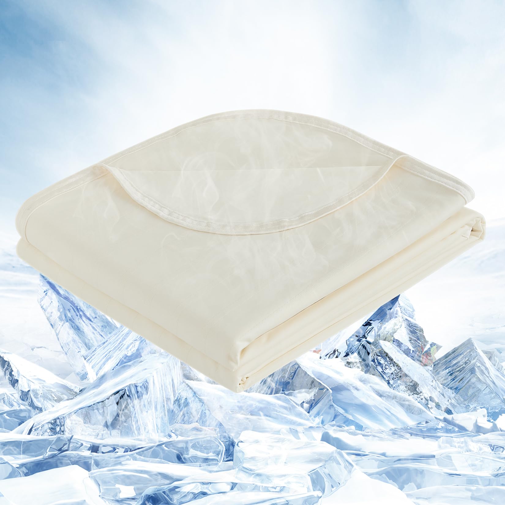 OIGAE Cooling Blanket for Hot Sleepers - Soft & Lightweight Summer Cold Blanket for Night Sweats | Perfect for Bed, Couch, Sofa (Grey, Throw 50" x 70")
