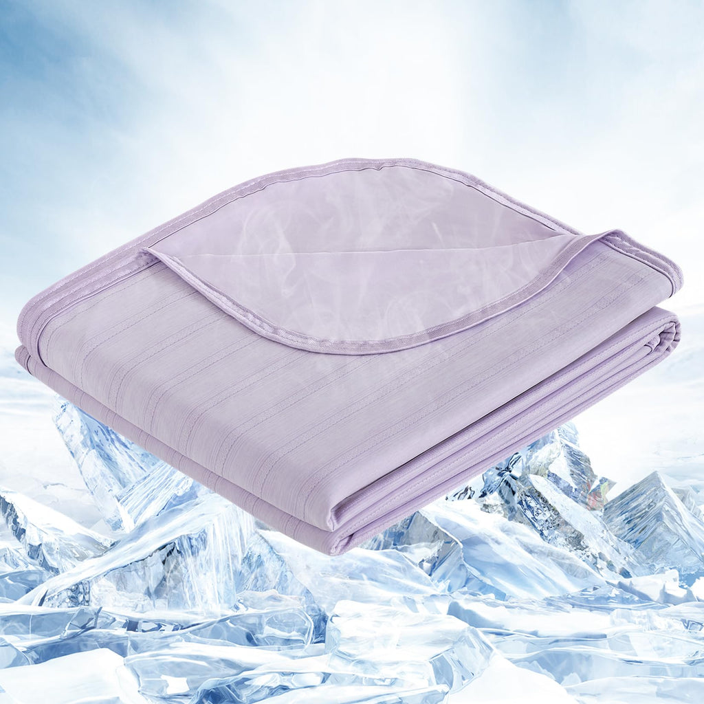 OIGAE Cooling Blanket for Hot Sleepers - Soft & Lightweight Summer Cold Blanket for Night Sweats | Perfect for Bed, Couch, Sofa (Grey, Throw 50" x 70")