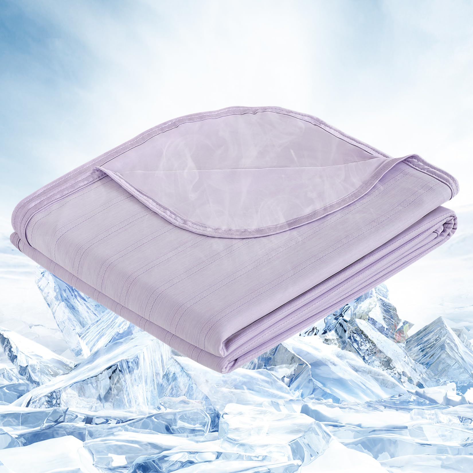 OIGAE Cooling Blanket for Hot Sleepers - Soft & Lightweight Summer Cold Blanket for Night Sweats | Perfect for Bed, Couch, Sofa (Grey, Throw 50" x 70")