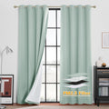 RYB HOME Dustproof Curtains for Large Window, Soundproof Thermal Insulated Blackout Curtains for Sliding Glass Door Furance Office Dorm Bedroom Living Room, Silver Grey, W62 x L95 inch, 2 Panels