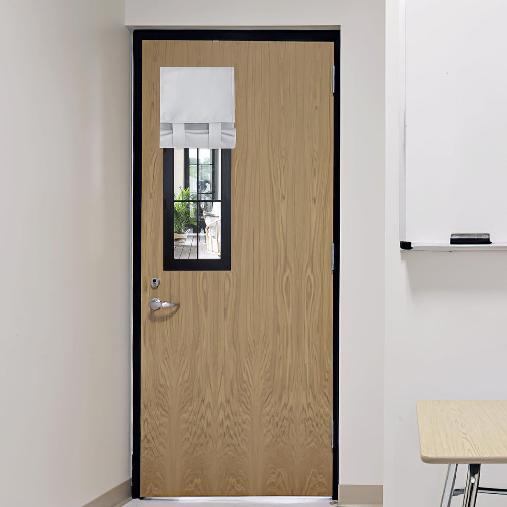 RYB HOME Blackout French Door Curtain - Privacy Thermal Insulated Window Shades for Patio Kitchen Front Entry Back Door Glass Window, Self Adhesive No Drill, 1 Panel, 26" W x 69" L, Black