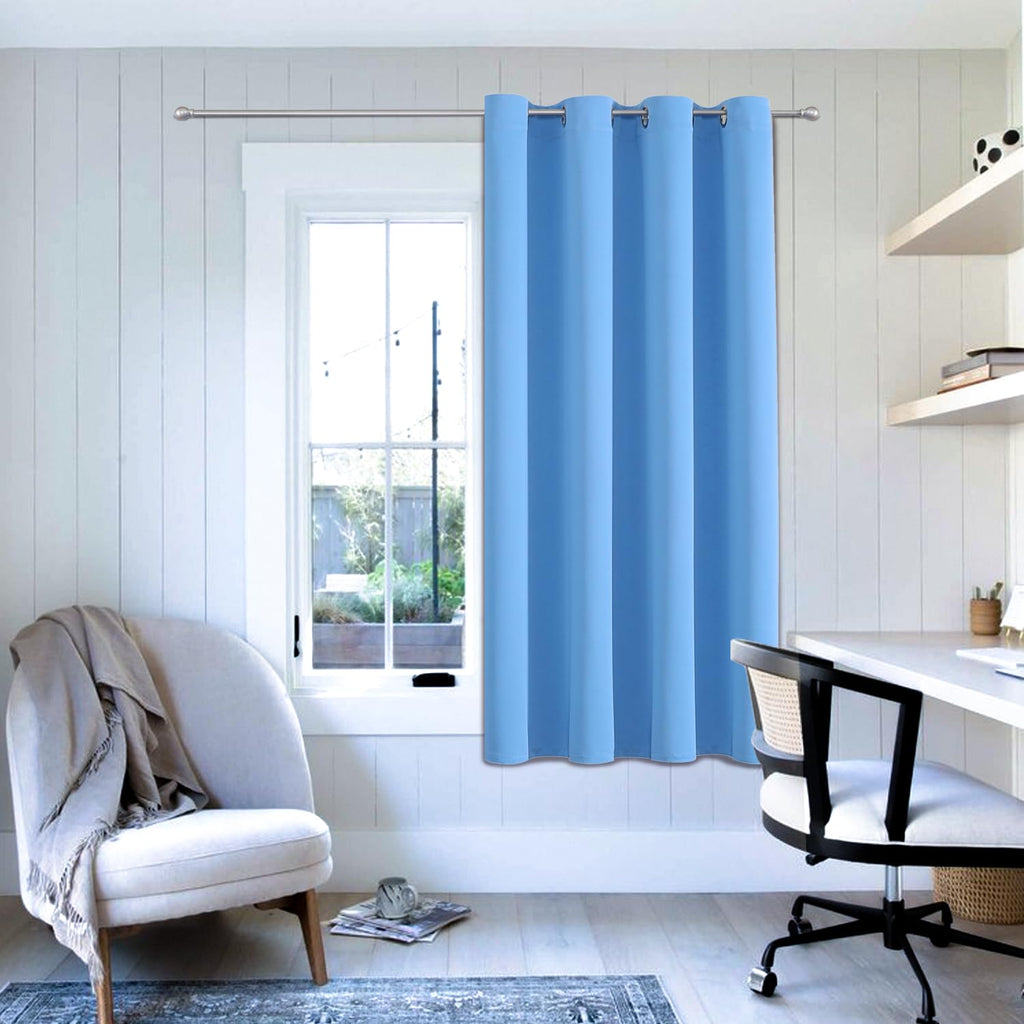 ChrisDowa Blackout Door Curtains for Doorway Privacy, Grommet Closet Curtains for Bedroom Closet Door, Thermal Insulated Temporary Doorway Cover Room Divider Drapes (1 Panel, Dark Grey, 34 x 80 Inch)