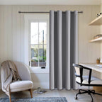 ChrisDowa Blackout Door Curtains for Doorway Privacy, Grommet Closet Curtains for Bedroom Closet Door, Thermal Insulated Temporary Doorway Cover Room Divider Drapes (1 Panel, Dark Grey, 34 x 80 Inch)
