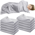 Breling 10 Pcs Cot Blanket Toddler Daycare Nap Blanket for Kids 39 x 47 Inch Fleece Baby Warm Fluffy Cozy Rest Time Supplies for Classroom, Preschool, Daycare or Nursery(Dark Gray)