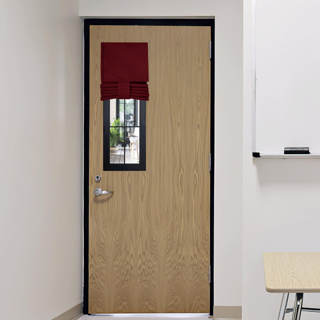 RYB HOME Blackout French Door Curtain - Privacy Thermal Insulated Window Shades for Patio Kitchen Front Entry Back Door Glass Window, Self Adhesive No Drill, 1 Panel, 26" W x 69" L, Black