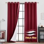 RYB HOME Dustproof Curtains for Large Window, Soundproof Thermal Insulated Blackout Curtains for Sliding Glass Door Furance Office Dorm Bedroom Living Room, Silver Grey, W62 x L95 inch, 2 Panels