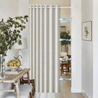 100% Blackout Privacy Door Curtain for Doorway, Magnetic Door Curtain for Closet & Hallway, 1 Panel, W45 x L80, Gray