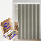 AJAZZ 100% Blackout Accordion Door Magnetic Door Curtain Folding Closet Doors Curtain Invisible Applicable Bedroom Room Living Room Doorway （Grey 42" W x 78" L 1 Panel