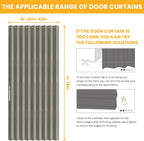 AJAZZ 100% Blackout Accordion Door Magnetic Door Curtain Folding Closet Doors Curtain Invisible Applicable Bedroom Room Living Room Doorway （Grey 42" W x 78" L 1 Panel