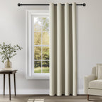 ChrisDowa Blackout Door Curtains for Doorway Privacy, Grommet Closet Curtains for Bedroom Closet Door, Thermal Insulated Temporary Doorway Cover Room Divider Drapes (1 Panel, Dark Grey, 34 x 80 Inch)