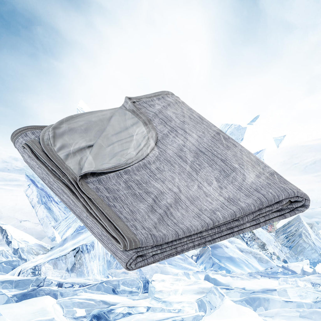 OIGAE Cooling Blanket for Hot Sleepers - Soft & Lightweight Summer Cold Blanket for Night Sweats | Perfect for Bed, Couch, Sofa (Grey, Throw 50" x 70")