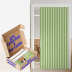 AJAZZ 100% Blackout Accordion Door Magnetic Door Curtain Folding Closet Doors Curtain Invisible Applicable Bedroom Room Living Room Doorway （Grey 42" W x 78" L 1 Panel