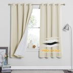 RYB HOME Dustproof Curtains for Large Window, Soundproof Thermal Insulated Blackout Curtains for Sliding Glass Door Furance Office Dorm Bedroom Living Room, Silver Grey, W62 x L95 inch, 2 Panels