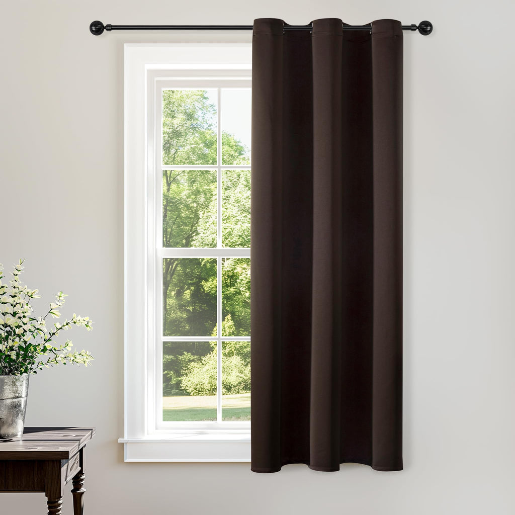 ChrisDowa Blackout Door Curtains for Doorway Privacy, Grommet Closet Curtains for Bedroom Closet Door, Thermal Insulated Temporary Doorway Cover Room Divider Drapes (1 Panel, Dark Grey, 34 x 80 Inch)
