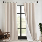 RYB HOME Dustproof Curtains for Large Window, Soundproof Thermal Insulated Blackout Curtains for Sliding Glass Door Furance Office Dorm Bedroom Living Room, Silver Grey, W62 x L95 inch, 2 Panels