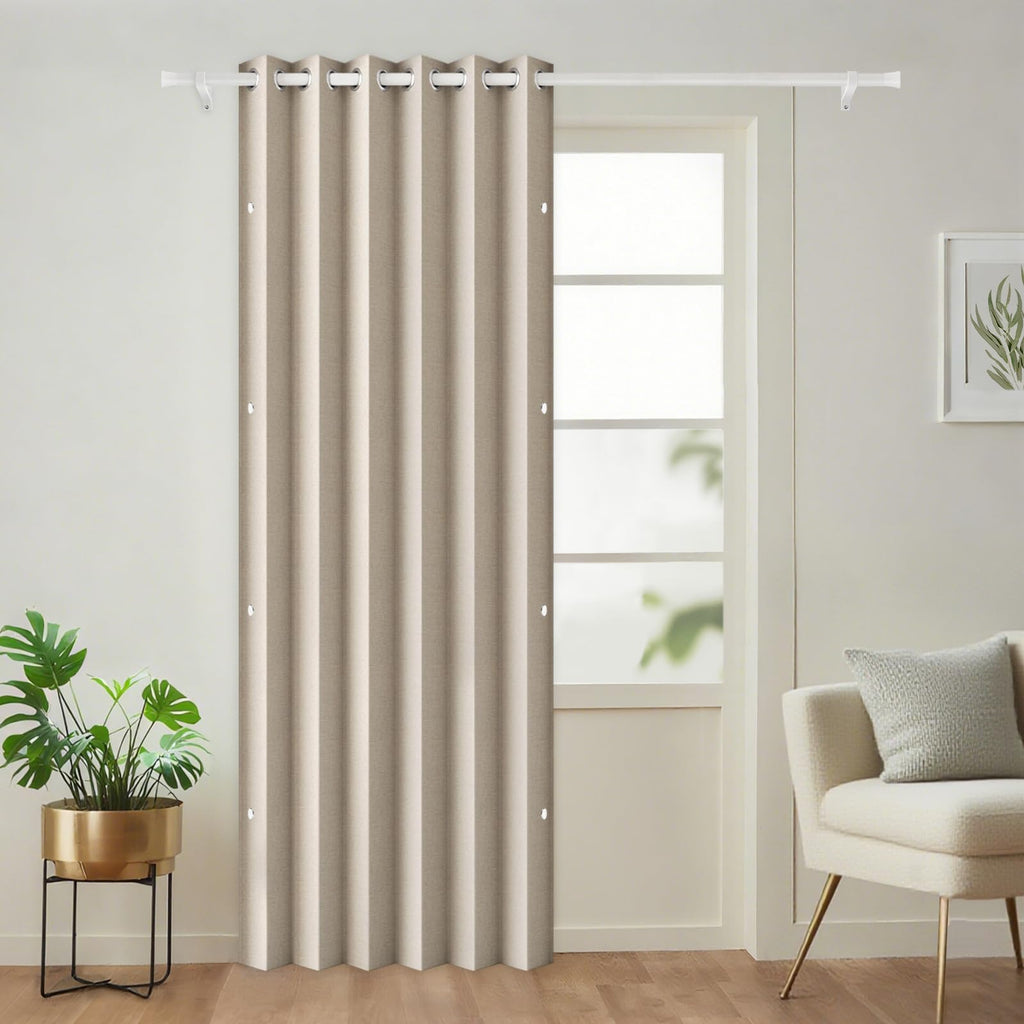 100% Blackout Privacy Door Curtain for Doorway, Magnetic Door Curtain for Closet & Hallway, 1 Panel, W45 x L80, Gray