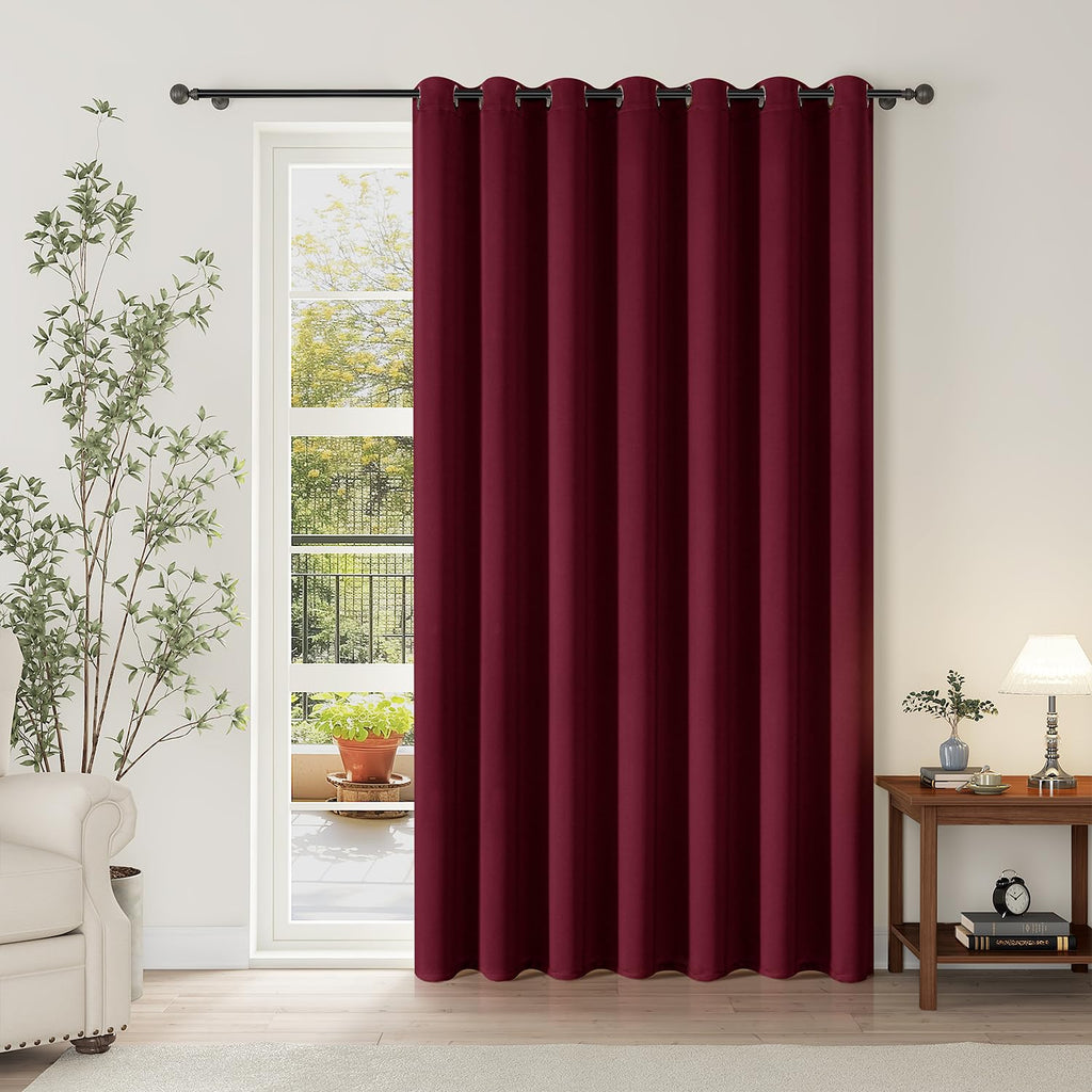 ChrisDowa Blackout Door Curtains for Doorway Privacy, Grommet Closet Curtains for Bedroom Closet Door, Thermal Insulated Temporary Doorway Cover Room Divider Drapes (1 Panel, Dark Grey, 34 x 80 Inch)