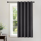 ChrisDowa Blackout Door Curtains for Doorway Privacy, Grommet Closet Curtains for Bedroom Closet Door, Thermal Insulated Temporary Doorway Cover Room Divider Drapes (1 Panel, Dark Grey, 34 x 80 Inch)