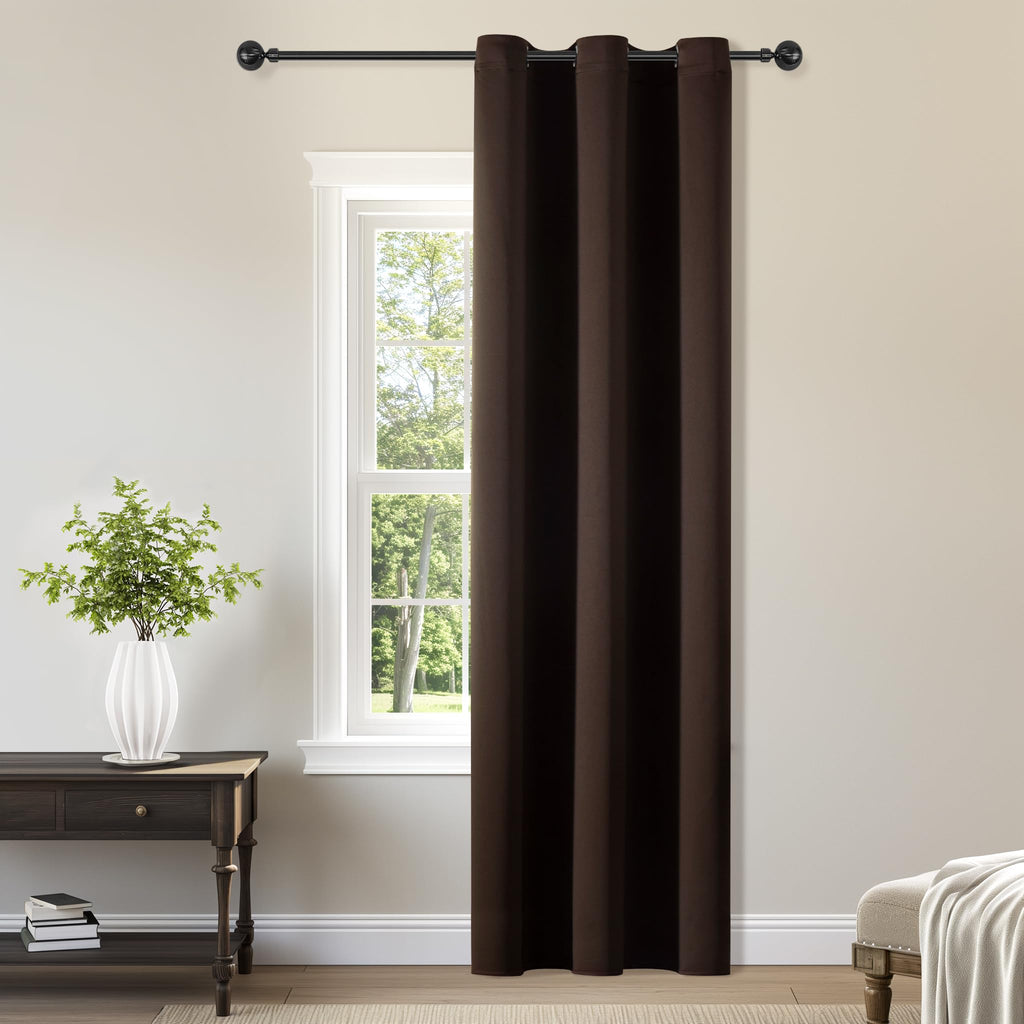 ChrisDowa Blackout Door Curtains for Doorway Privacy, Grommet Closet Curtains for Bedroom Closet Door, Thermal Insulated Temporary Doorway Cover Room Divider Drapes (1 Panel, Dark Grey, 34 x 80 Inch)