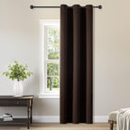 ChrisDowa Blackout Door Curtains for Doorway Privacy, Grommet Closet Curtains for Bedroom Closet Door, Thermal Insulated Temporary Doorway Cover Room Divider Drapes (1 Panel, Dark Grey, 34 x 80 Inch)