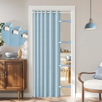 100% Blackout Privacy Door Curtain for Doorway, Magnetic Door Curtain for Closet & Hallway, 1 Panel, W45 x L80, Gray