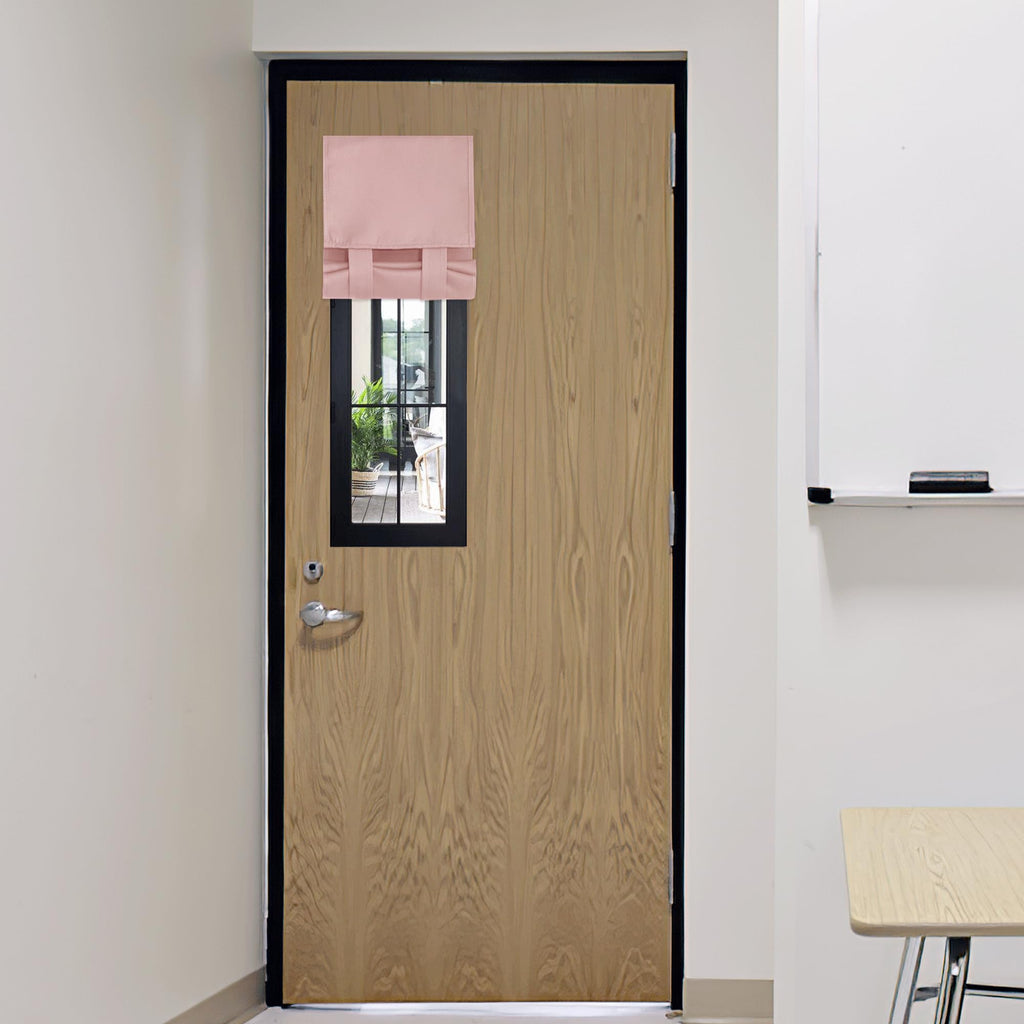 RYB HOME Blackout French Door Curtain - Privacy Thermal Insulated Window Shades for Patio Kitchen Front Entry Back Door Glass Window, Self Adhesive No Drill, 1 Panel, 26" W x 69" L, Black