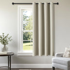 ChrisDowa Blackout Door Curtains for Doorway Privacy, Grommet Closet Curtains for Bedroom Closet Door, Thermal Insulated Temporary Doorway Cover Room Divider Drapes (1 Panel, Dark Grey, 34 x 80 Inch)